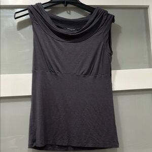 Banana Republic Gray Fitted Cowl Neck Tank Top